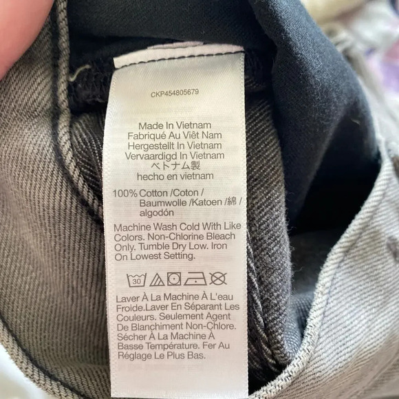 MADEWELL Relaxed Denim Shorts in Noll Wash Gray Charcoal Size 28 Button Fly - Picture 9 of 11